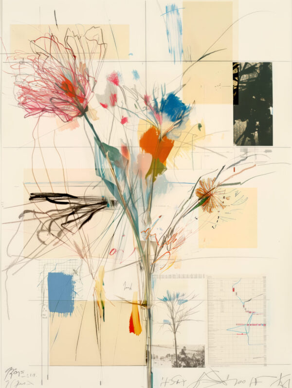 Digitalfrog698 Drawing Of Ikebana By Cy Twombly Floral Abstract