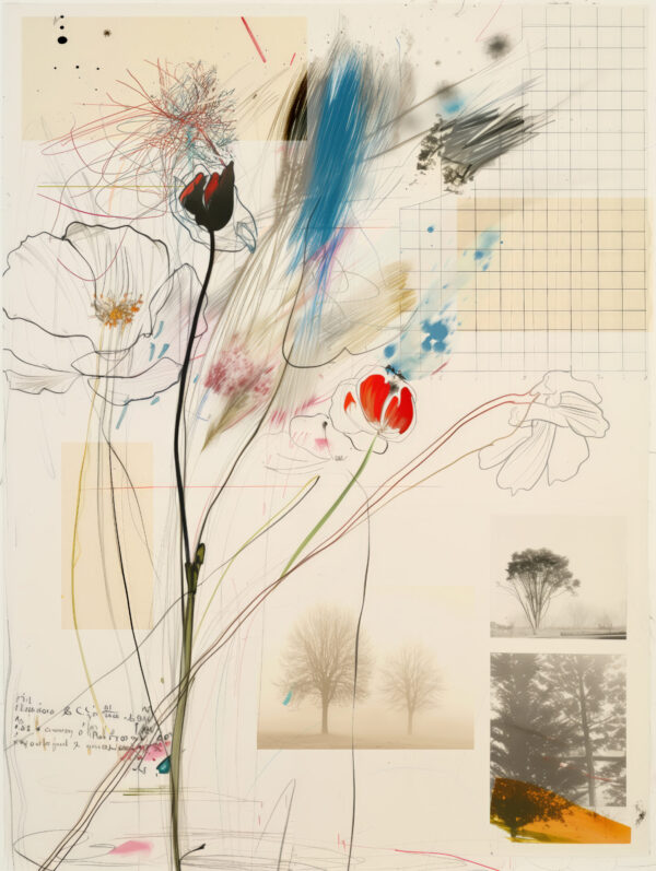 Digitalfrog698 Drawing Of Ikebana By Cy Twombly Floral Abstract