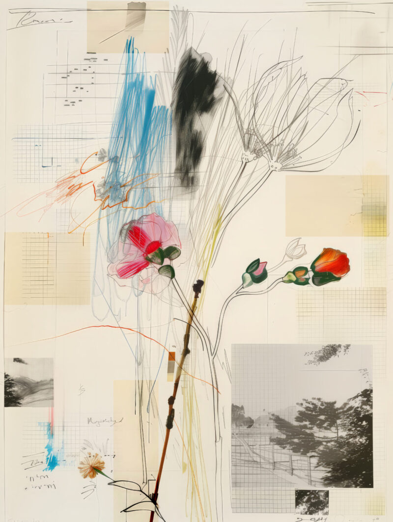 Digitalfrog698 Drawing Of Ikebana By Cy Twombly Floral Abstract