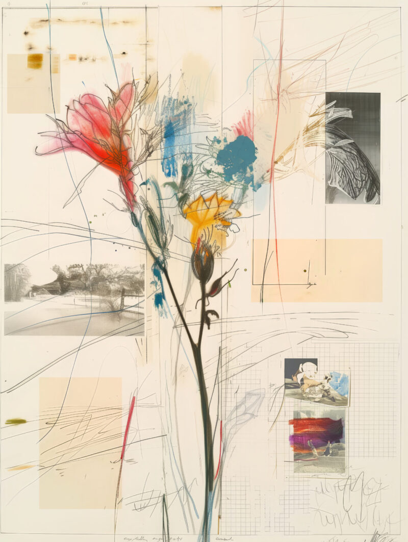 Digitalfrog698 Drawing Of Ikebana By Cy Twombly Floral Abstract