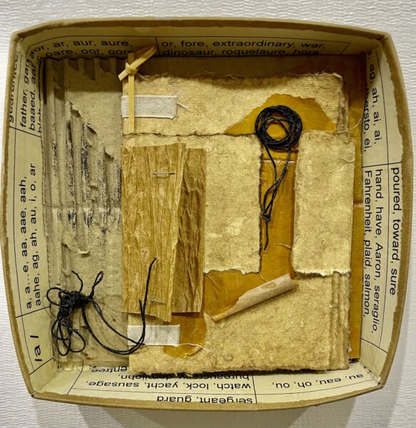 Pat O'connor Binding Salvaged Cardboard Box Lid, Waxed Linen, Bookbinding Tape, Staples 7inh X 7inw X 1.5ind 2024